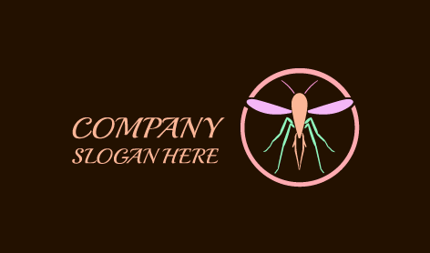 Logotipo De Mosquito Con Círculo De Luz