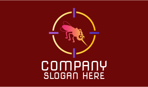 Logotipo De Mosquito De Escaneo De Enfoque Principal