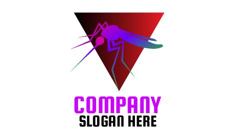 Logotipo Del Mosquito Probóscide Morado