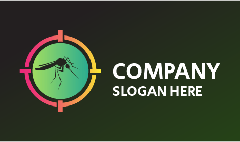 Logotipo De Mosquito De Marco Redondo