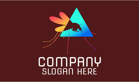 Logotipo De Mosquito Triángulo Azul Cielo