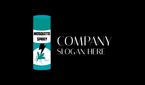 Logotipo De Repelente De Mosquitos Azul Cielo