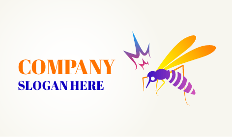 Logotipo De Mosquito Con Picadura Brillante