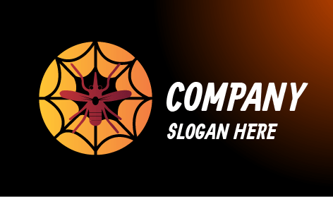 Logotipo De Mosquito Enredado En La Web