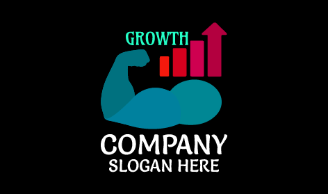 Logo De Motivation De Croissance Forte