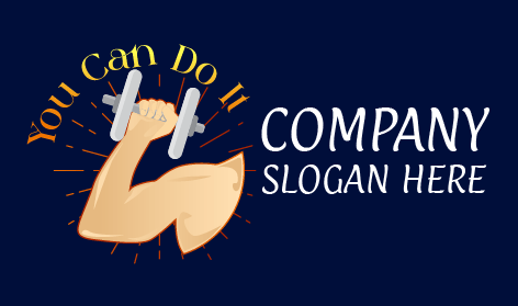 Logo De Motivation Pour La Force Musculaire