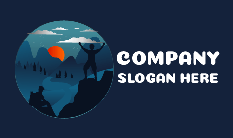 Logo De Motivation Pour L'aventure En Plein Air