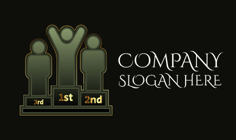 Logo De Motivation Du Podium Du Gagnant