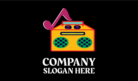 Boombox Radio Music Logo