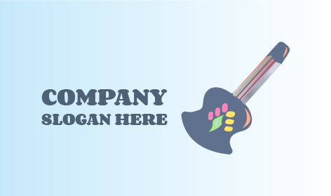 Flower Print Guitar Music Logo