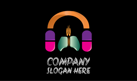 Modern Headphone Music Logo