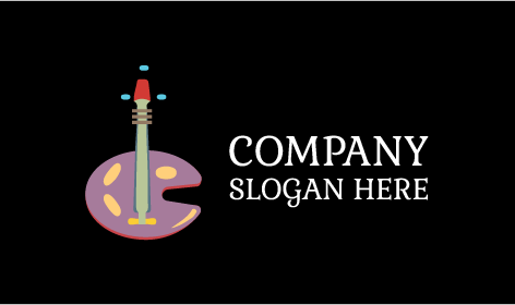 Logotipo De Guitarra De Cuerpo Morado