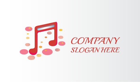 Red Music Note Logo