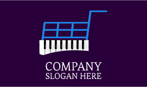 Logotipo De Música De Piano Blanco