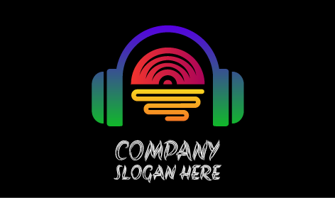 Logo Musik Headphone Nirkabel
