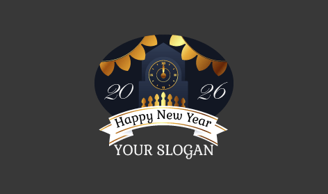 Logo Für Die Countdown-feierlichkeiten Zum Neuen Jahr