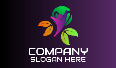 Ikon Manusia Ungu Logo Nirlaba