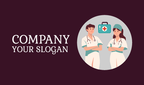 Logo De La Boîte De Secours Bleue Pour Les Soins Infirmiers