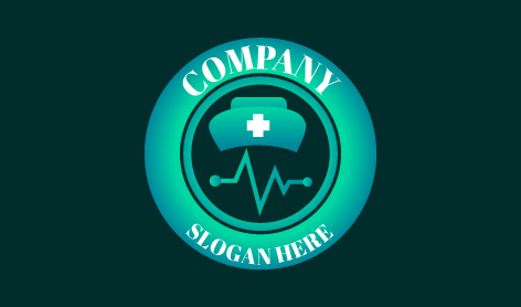 Logo De Casquette D'infirmière Avec Symbole De Croix