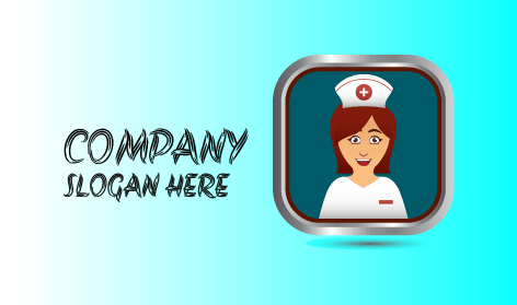 Logo D'infirmière Avec Expression Riante