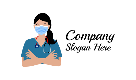 Logo D'infirmière Bleu Clair