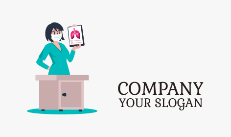 Logo Des Soins Infirmiers Aux Rayons X Des Poumons