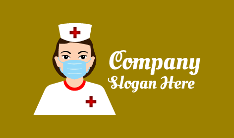 Logo D'infirmière Skyblue Mask