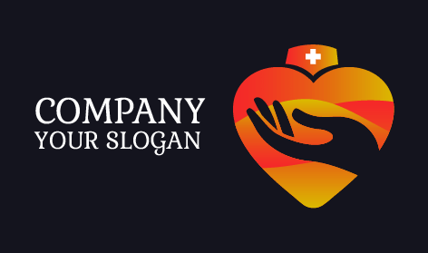 Logo D'infirmière Avec Signe Plus Blanc