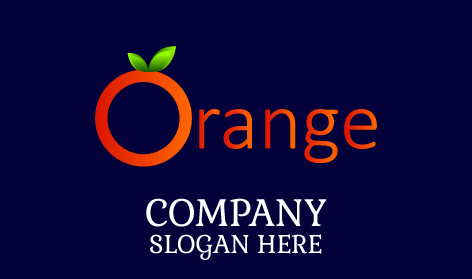 Logo Du Mot-symbole Orange Foncé