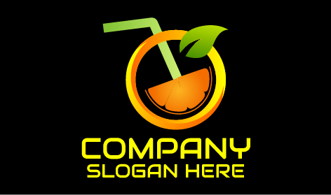 Logo Hijau Daun Oranye