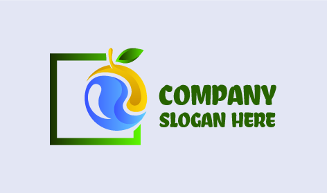 Logo Kotak Hijau Oranye