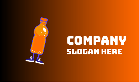 Logo Botol Minuman Berwarna Oranye