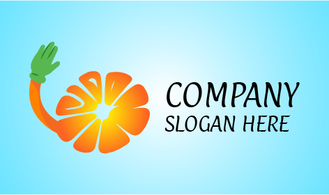 Logo Tangan Terangkat Berwarna Oranye