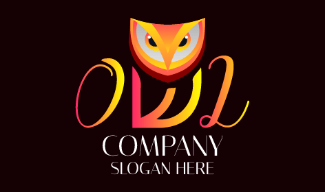 Logo Seni Burung Hantu Klasik