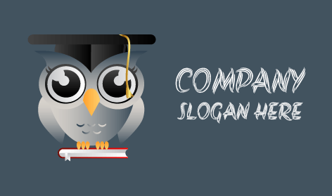 Logo Burung Hantu Topi Wisuda