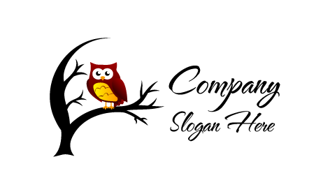 Logo Burung Hantu Kartun Kecil