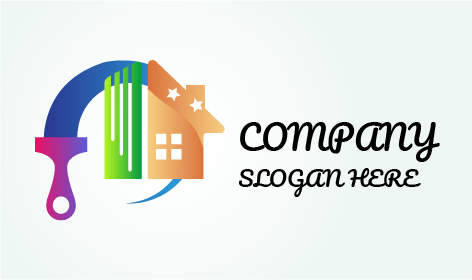 Logo Pelukis Bulan Sabit Biru