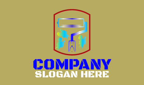 Logo Kuas Pelukis Rol Biru