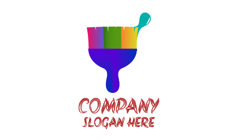 Logo Pelukis Tetesan Biru Cerulean