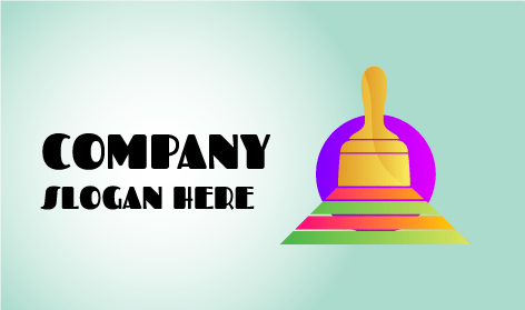 Logo Pelukis Sapuan Cat Warna-warni