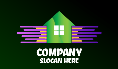 Logo Pelukis Garis Dua Warna