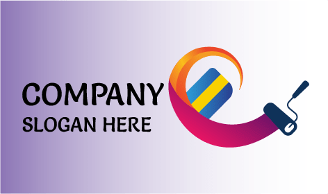 Logo Pelukis Ungu Magenta Mengkilap