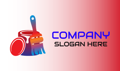 Logo Pelukis Ember Cat Gradien