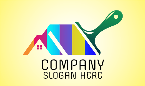 Logo Pelukis Gagang Kuas Hijau