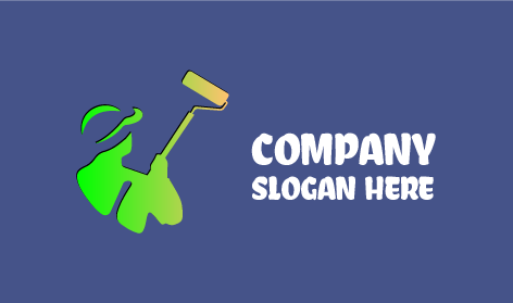 Logo Pelukis Siluet Hijau