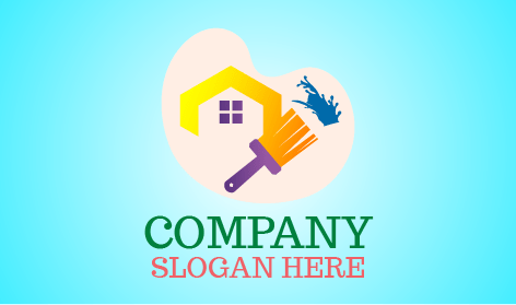 Logo Pelukis Kuas Cat Rumah