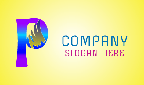 Logo Pelukis Alfabet Minimalis