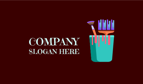 Logo Pelukis Tumpahan Merah Muda