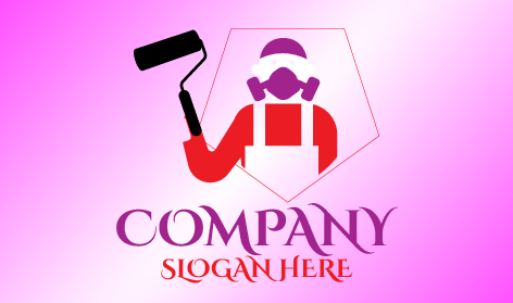 Logo Pelukis Dinding Ungu