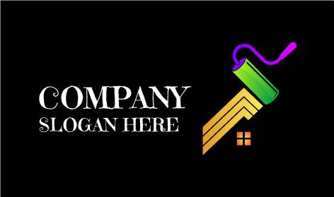 Logo Pelukis Rol Pengecat Atap